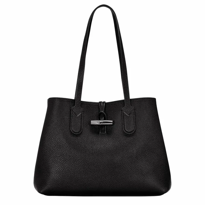 Women Le Roseau Essential M Tote Bag Black Longchamp Shoulder Bags