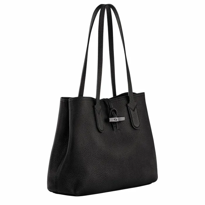 Women Le Roseau Essential M Tote Bag Black Longchamp Shoulder Bags