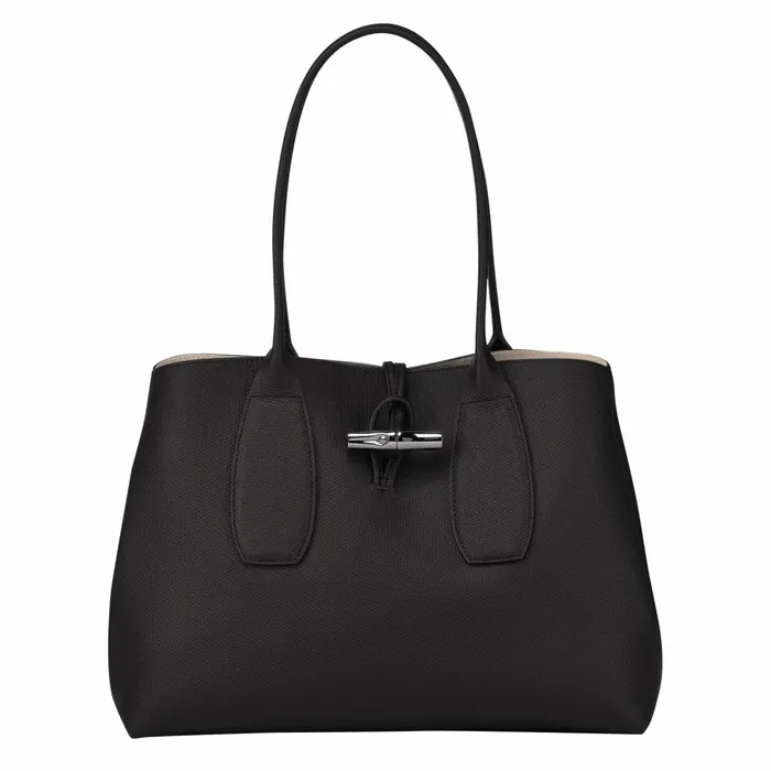 Women Le Roseau L Tote Bag Black Longchamp Shoulder Bags