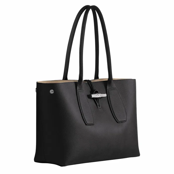 Women Le Roseau L Tote Bag Black Longchamp Shoulder Bags