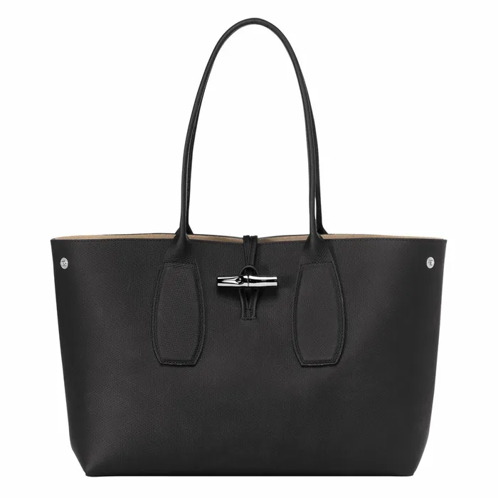 Women Le Roseau L Tote Bag Black Longchamp Shoulder Bags