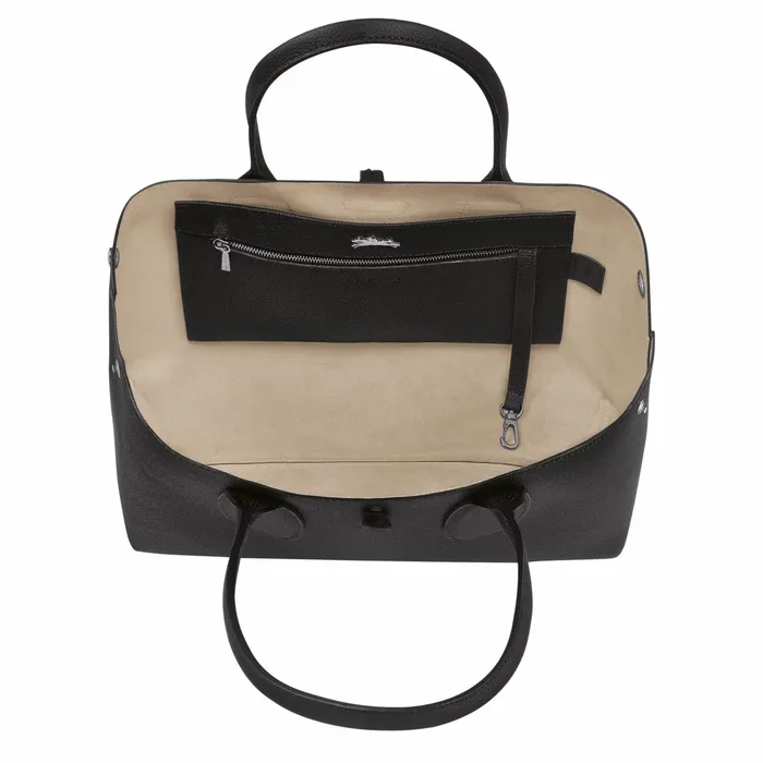 Women Le Roseau L Tote Bag Black Longchamp Shoulder Bags