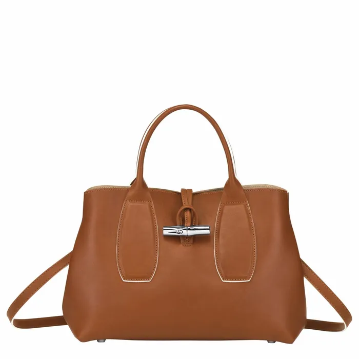 Women Le Roseau M Handbag Cognac Longchamp Handbags