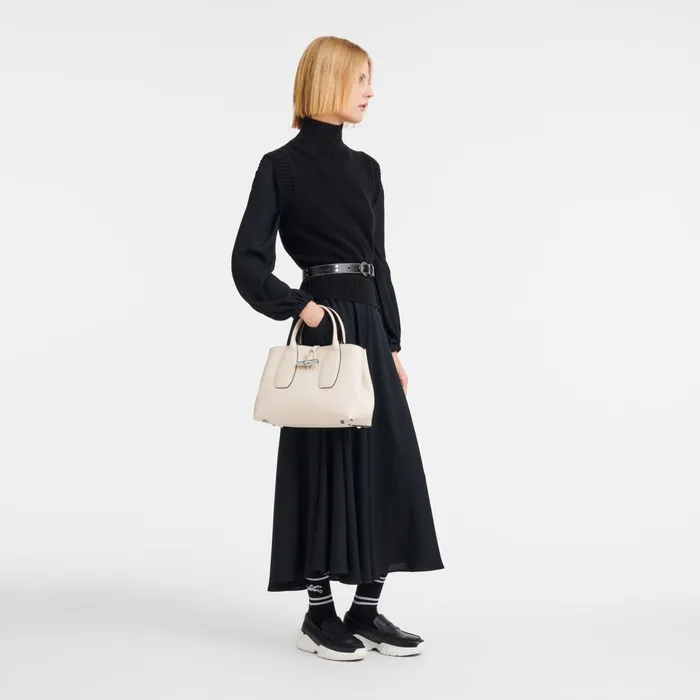 Women Le Roseau M Handbag Ecru Longchamp Handbags