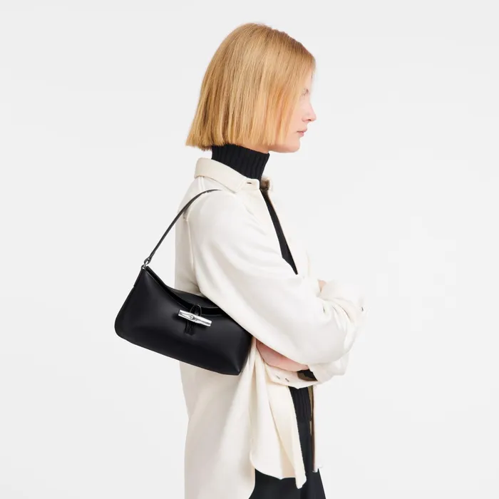 Women Le Roseau S Hobo Bag Black Longchamp Shoulder Bags