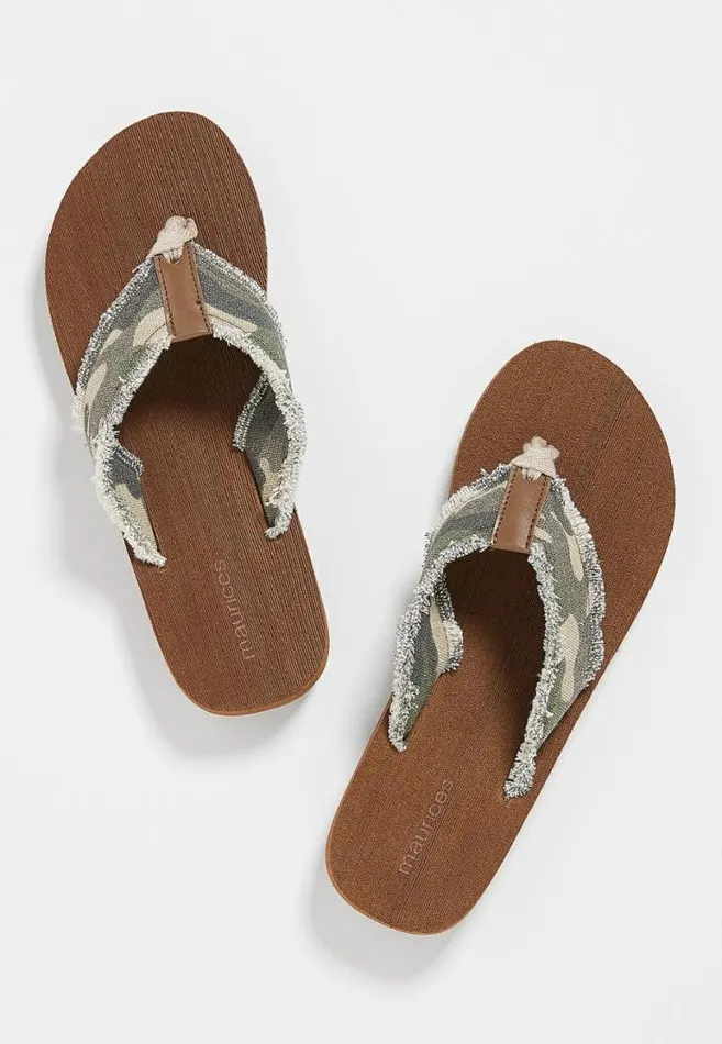 Women Leah Green Flip Flop Maurices Sandals