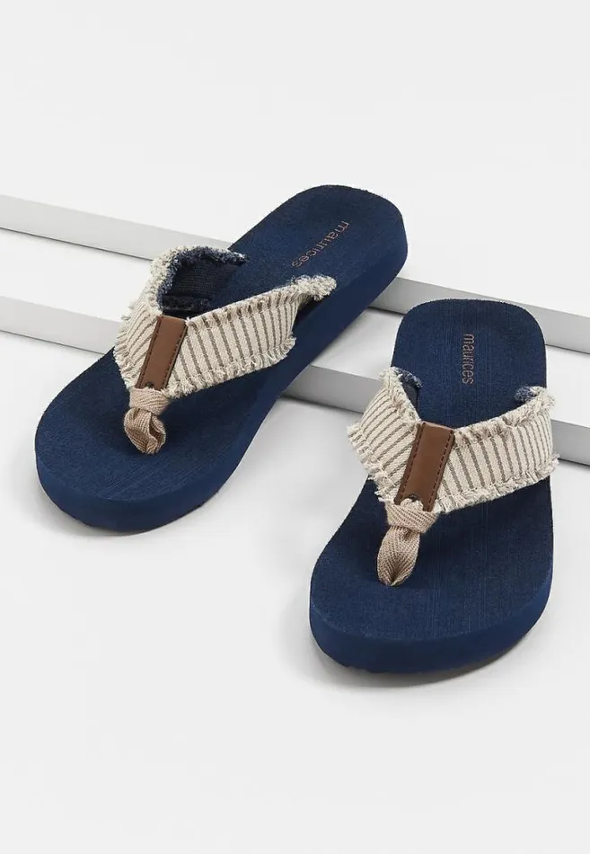 Women Leah Stripe Flip Flop Maurices Sandals