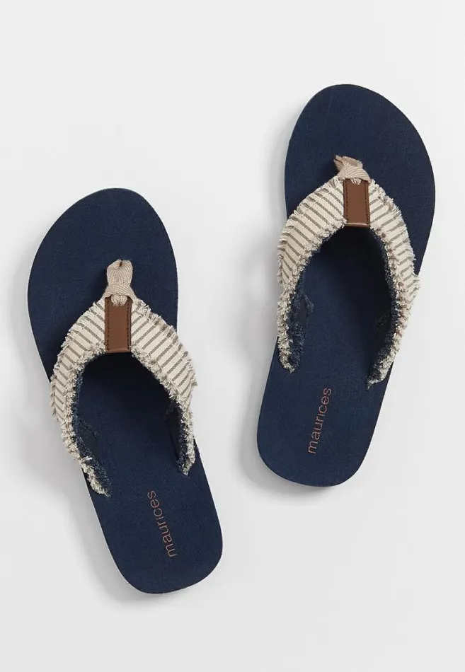 Women Leah Stripe Flip Flop Maurices Sandals