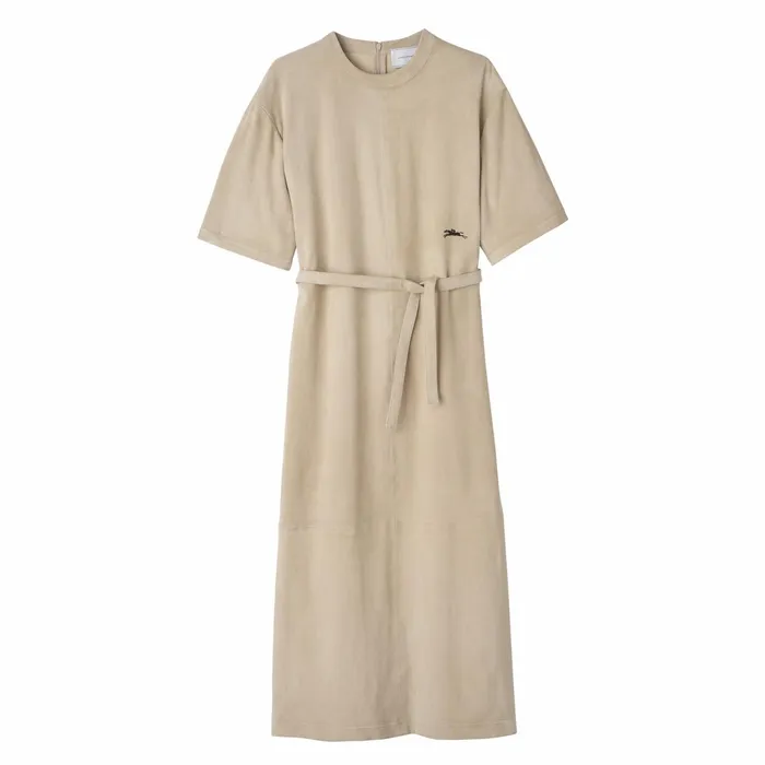 Women Leather Long Dress Linen Longchamp Dresses and Skirts