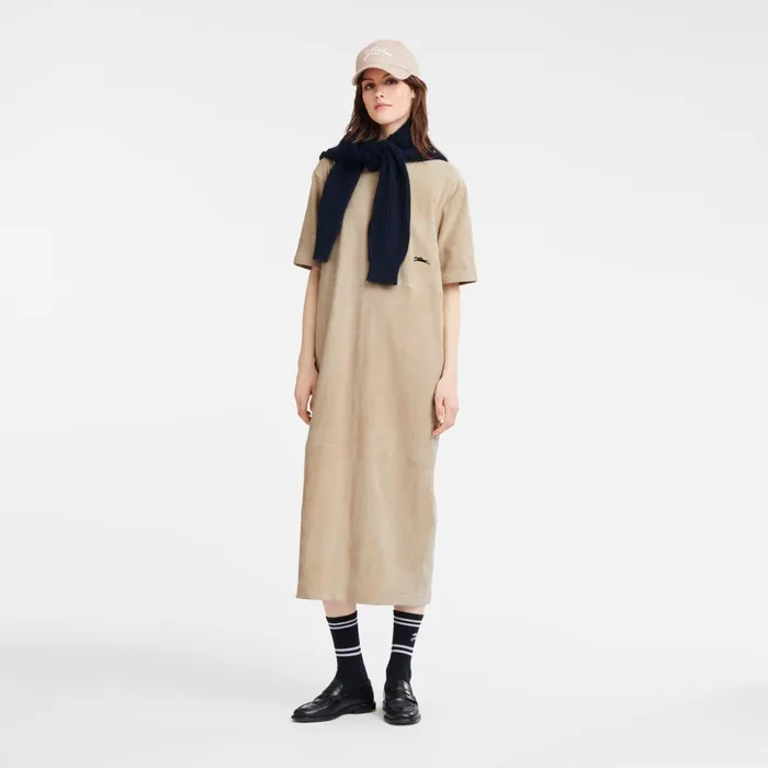 Women Leather Long Dress Linen Longchamp Dresses and Skirts