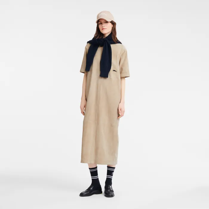Women Leather Long Dress Linen Longchamp Dresses and Skirts