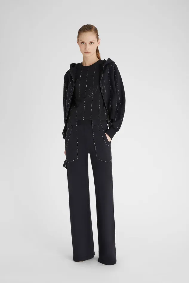 Women Life Homewear Ermanno Scervino Bootcut Trousers With Microcrystals