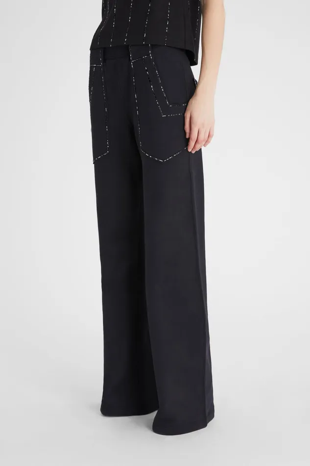 Women Life Homewear Ermanno Scervino Bootcut Trousers With Microcrystals