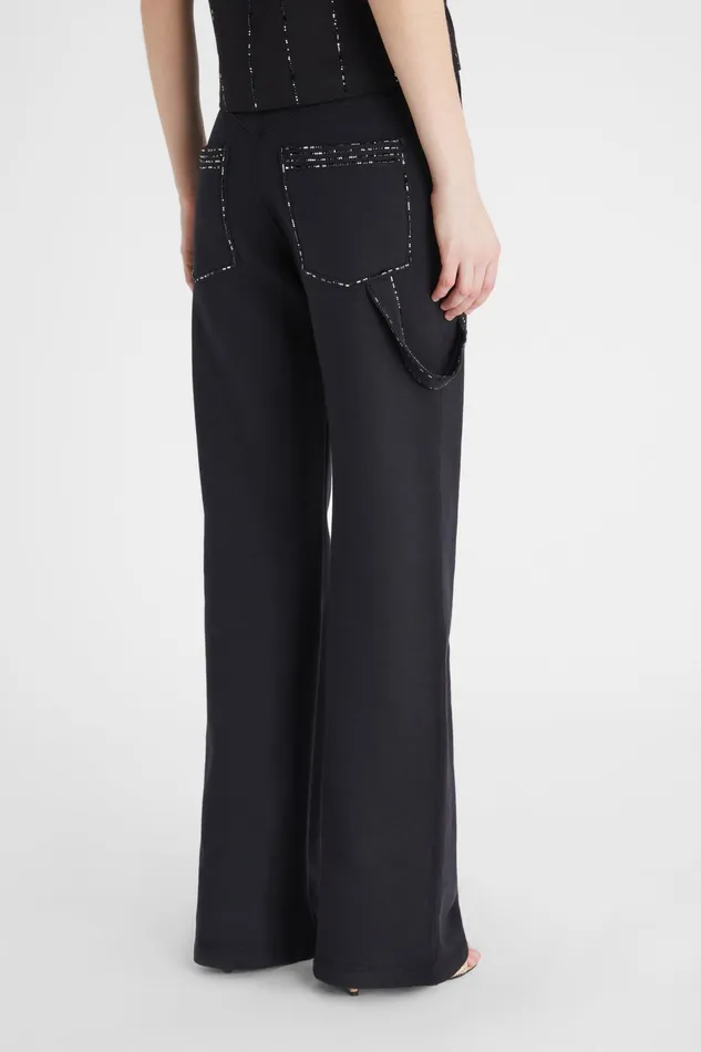 Women Life Homewear Ermanno Scervino Bootcut Trousers With Microcrystals