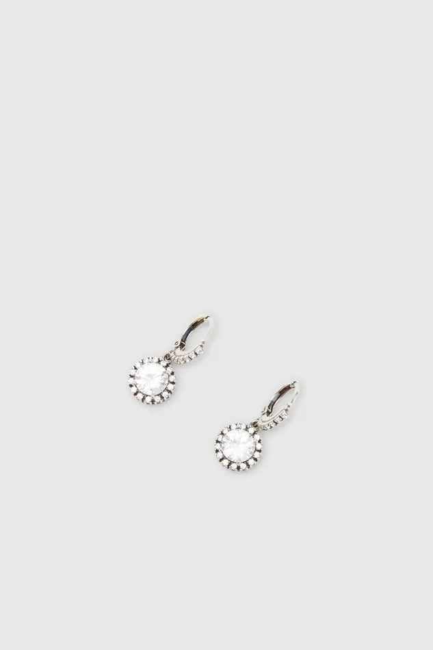 Women Life Homewear Ermanno Scervino Round Crystal Drop Earrings 8211 Ermanno Scervino