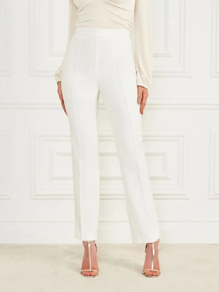 Women Logan Straight Leg Pant Pale Pearl Marciano Bottoms