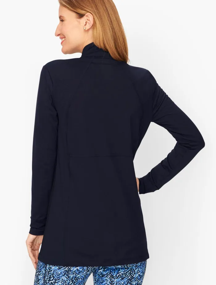 Women Long and 34 Sleeve Talbots On The Move Jacket Indigo Blue