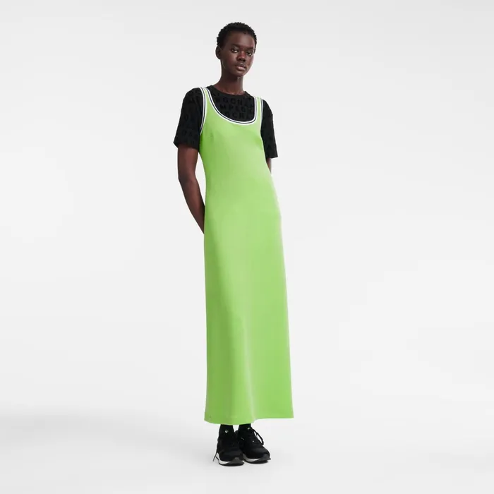Women Long Dress Green Light Longchamp Dresses and Skirts
