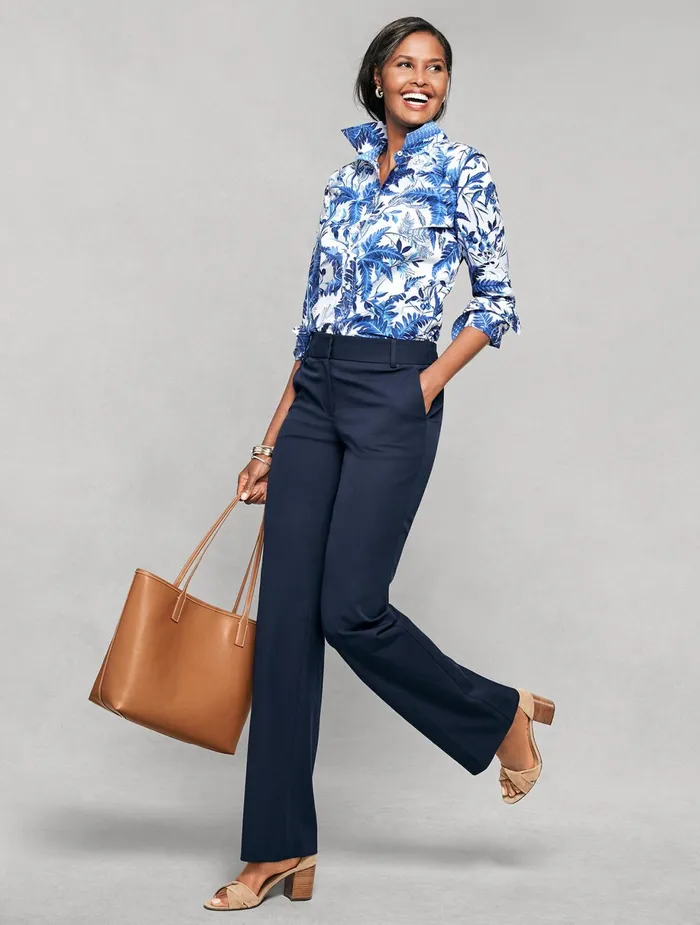 Women LongTall Talbots Newport Pants Black