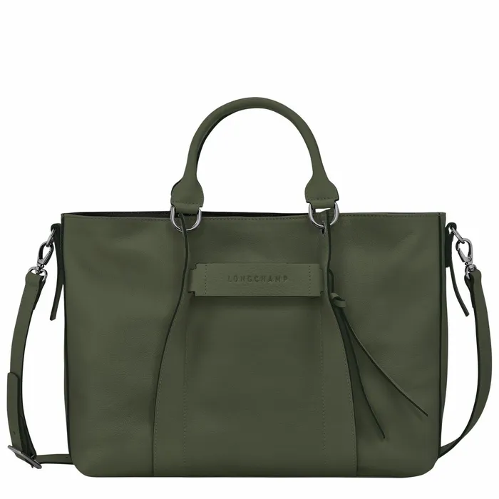 Women Longchamp 3D L Handbag Khaki Longchamp Handbags