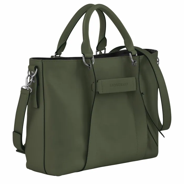 Women Longchamp 3D L Handbag Khaki Longchamp Handbags