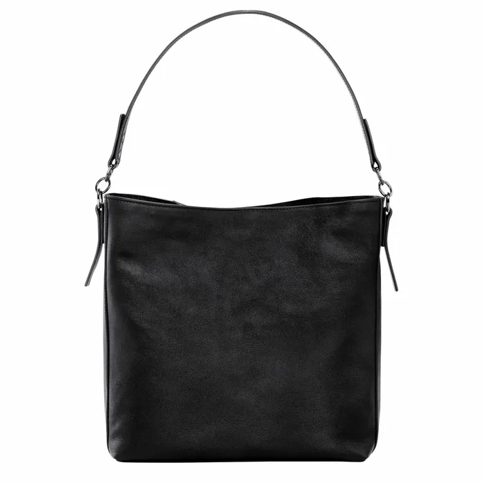 Women Longchamp 3D M Hobo Bag Black Longchamp Shoulder Bags