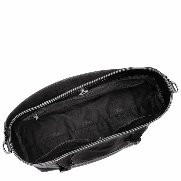 Women Longchamp 3D M Hobo Bag Black Longchamp Shoulder Bags