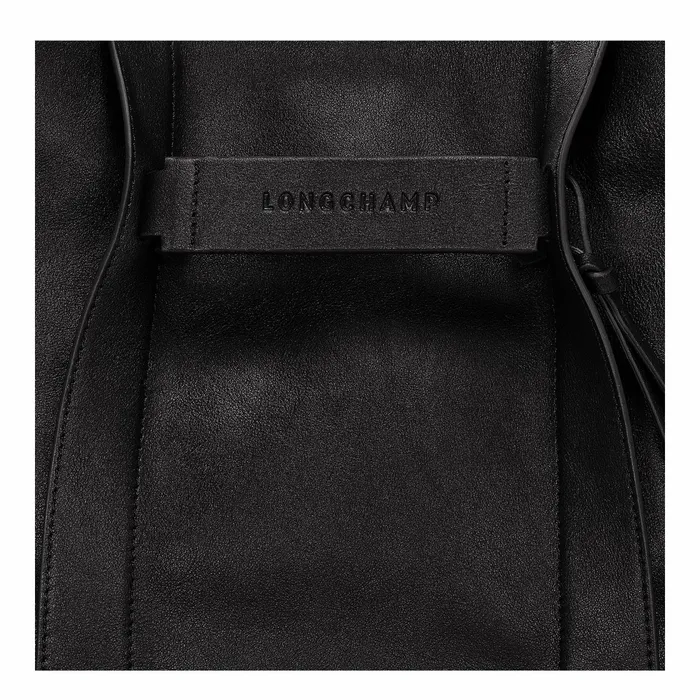 Women Longchamp 3D M Hobo Bag Black Longchamp Shoulder Bags