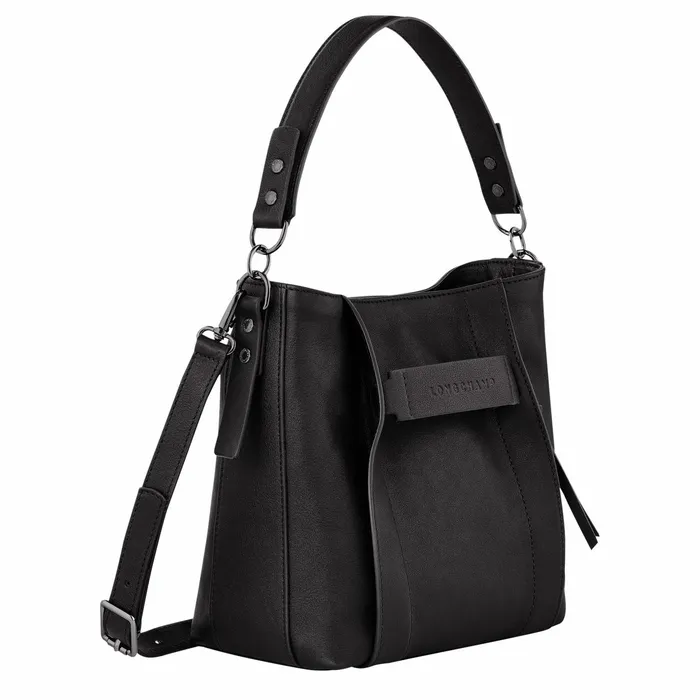 Women Longchamp 3D S Crossbody Bag Black Longchamp Crossbody Bags