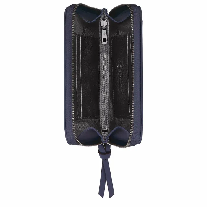 Women Longchamp 3D Wallet Bilberry Longchamp Leather Wallets