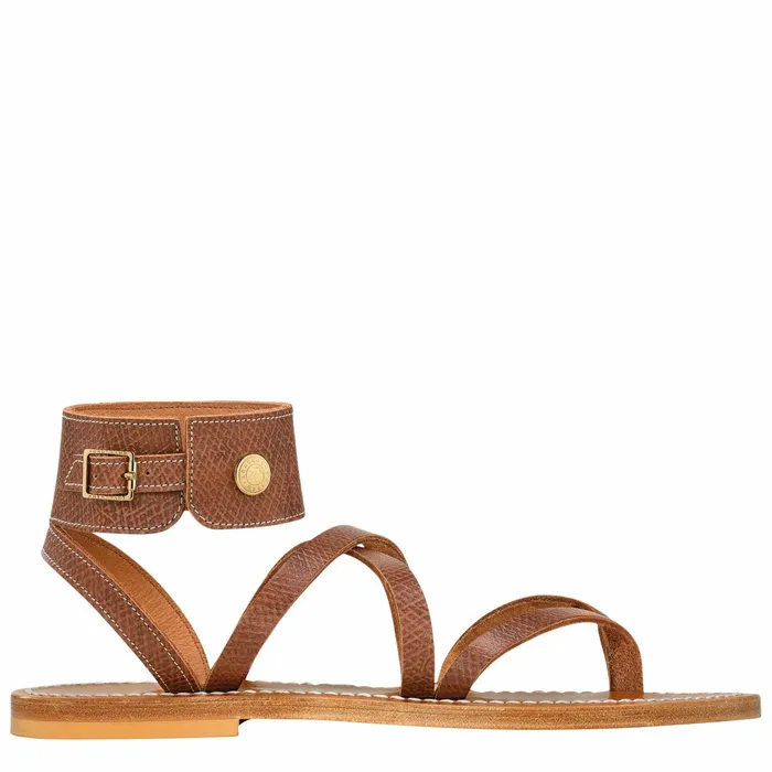 Women Longchamp X KJacques Sandals Brown Longchamp Sandals