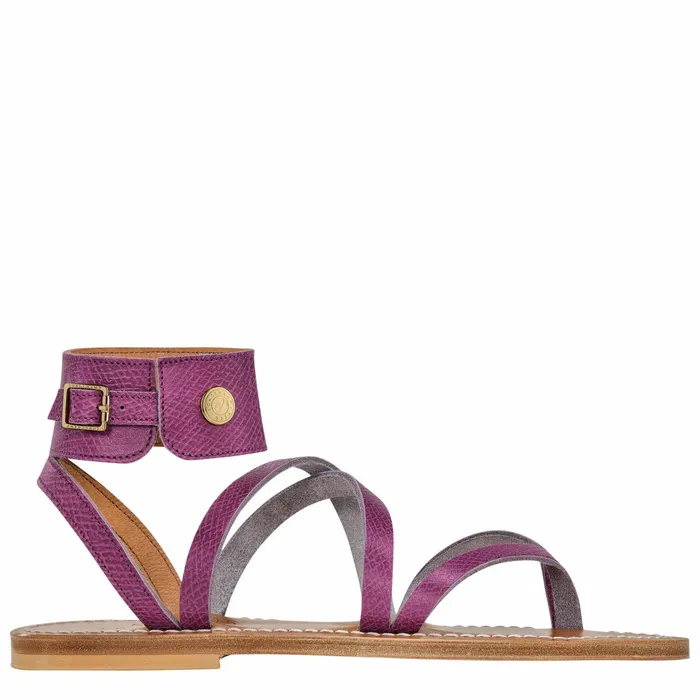 Women Longchamp X KJacques Sandals Violet Longchamp Sandals