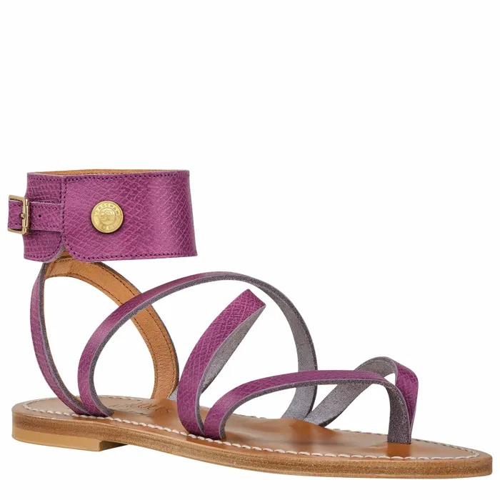 Women Longchamp X KJacques Sandals Violet Longchamp Sandals