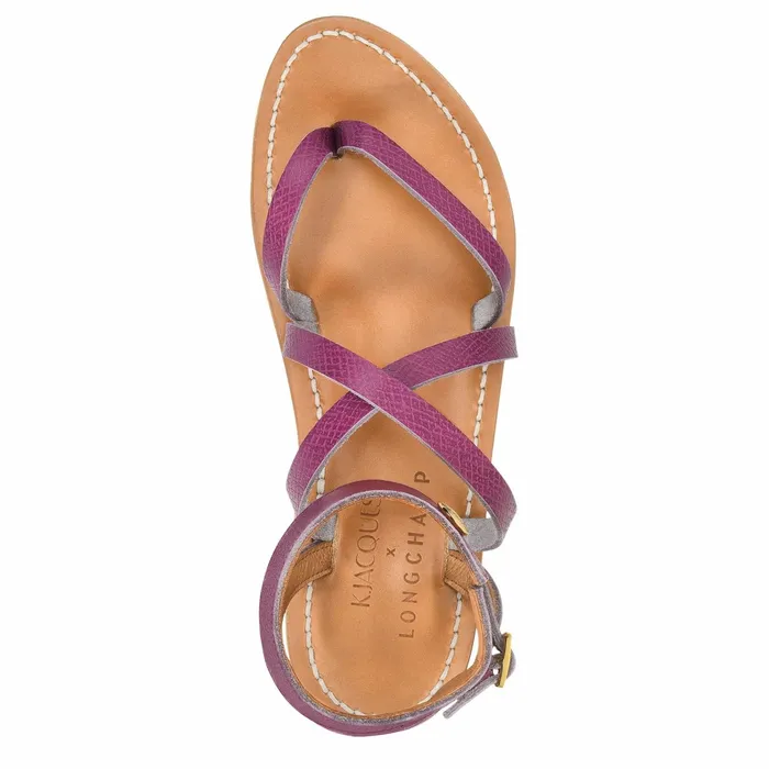 Women Longchamp X KJacques Sandals Violet Longchamp Sandals