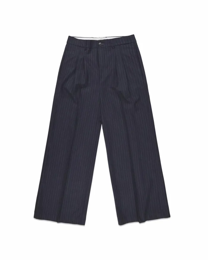 Women Loose Fit Trousers 8211 Navy Blue Paris Philippe Model Paris Trousers And Shorts