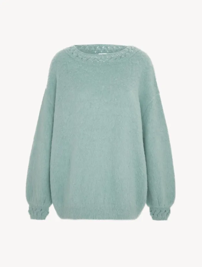 Women Loungewear La Perla Alpaca Blend Sweater In Almond Green