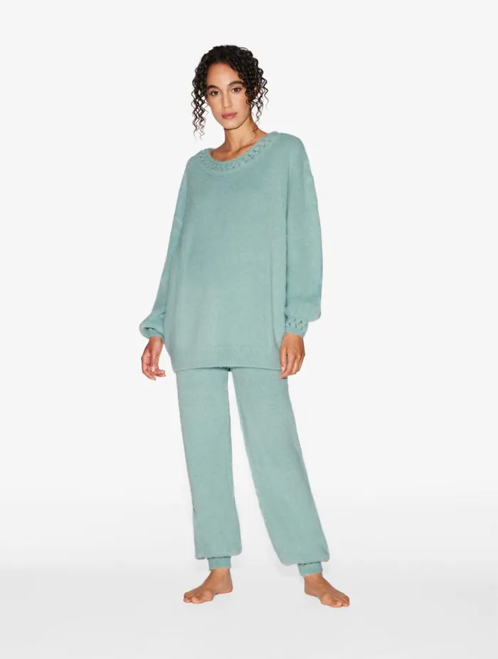Women Loungewear La Perla Alpaca Blend Sweater In Almond Green