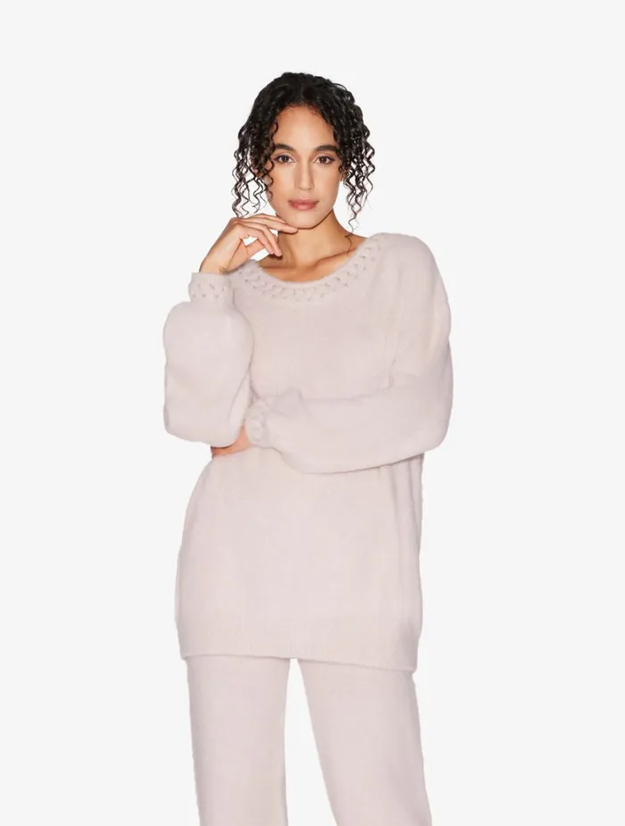 Women Loungewear La Perla Alpaca Blend Sweater In Powder Pink
