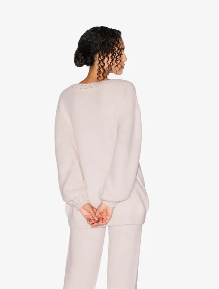 Women Loungewear La Perla Alpaca Blend Sweater In Powder Pink