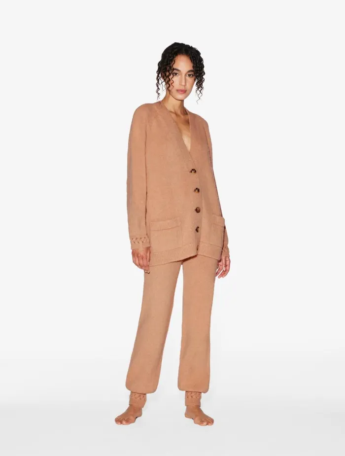 Women Loungewear La Perla Alpaca Blend Trousers In Camel