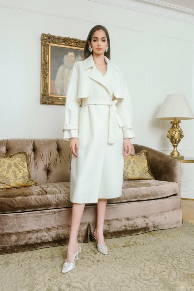 Women Madeline White Coat Nana Jacqueline Outerwear