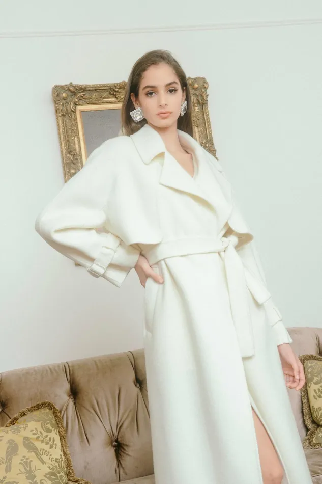 Women Madeline White Coat Nana Jacqueline Outerwear