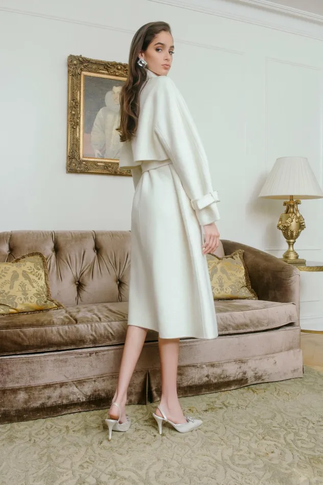 Women Madeline White Coat Nana Jacqueline Outerwear