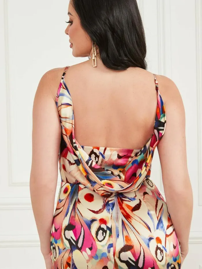 Women Madelyn Silk Maxi Dress Wonderland Print Marciano Dresses Women Madelyn Silk Maxi Dress Wonderland Print Marciano Dresses