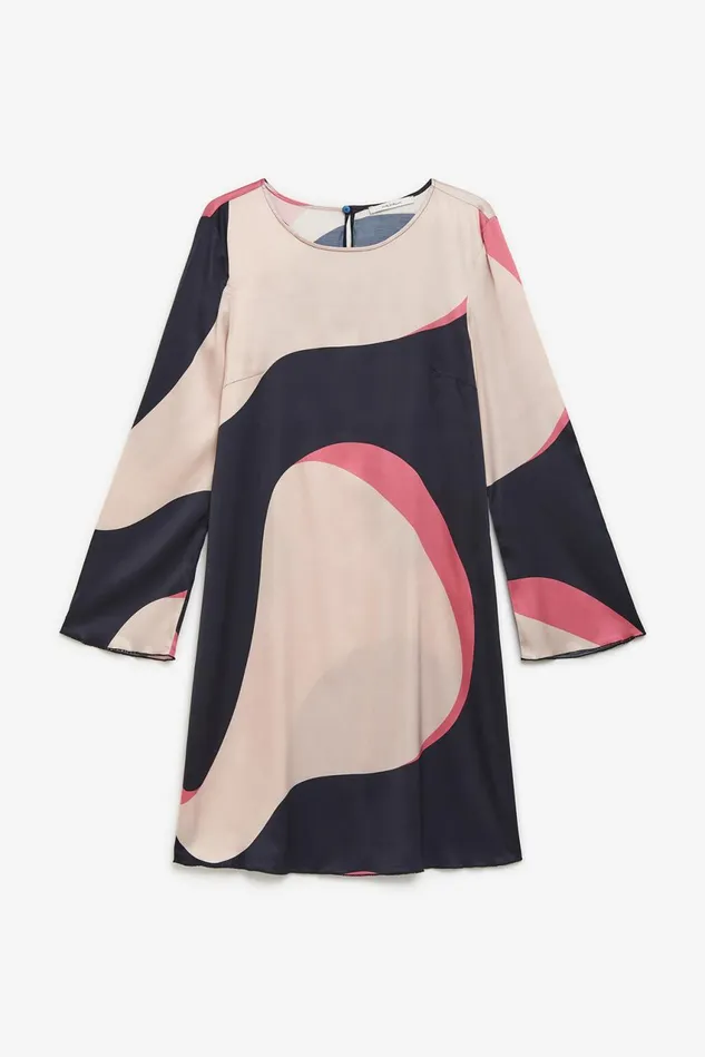 Women Malparmi Dresses Clio Print Dress Dark Bluepink