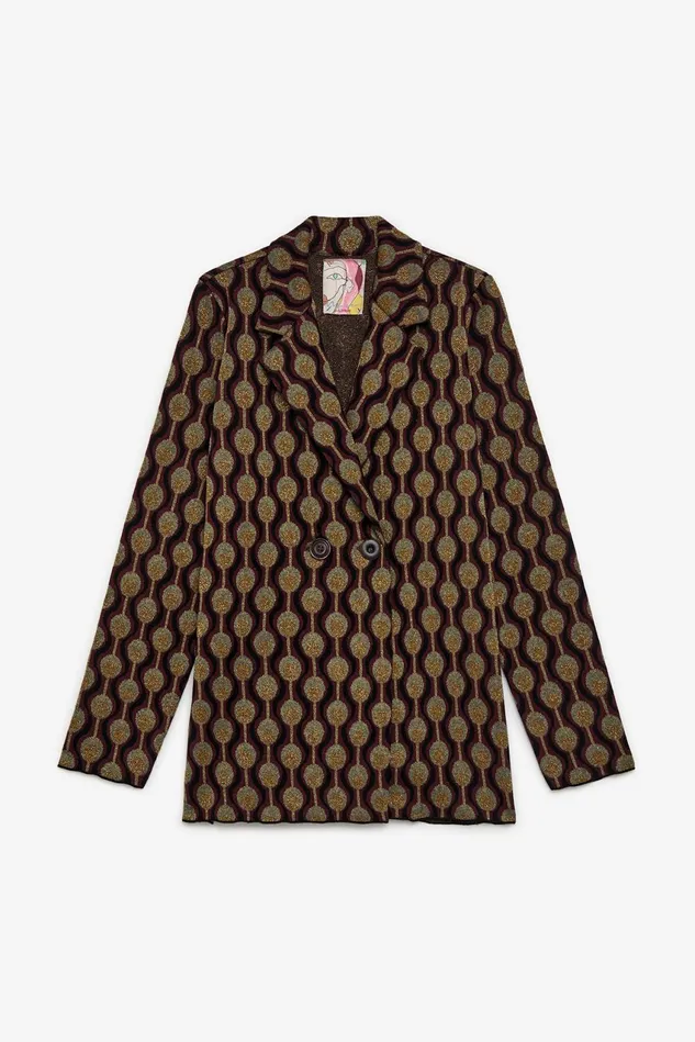 Women Malparmi Jackets Comfort Jacquard Jacket Bordeauxacid Green