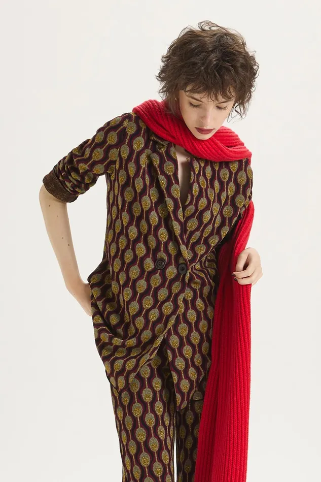 Women Malparmi Jackets Comfort Jacquard Jacket Bordeauxacid Green