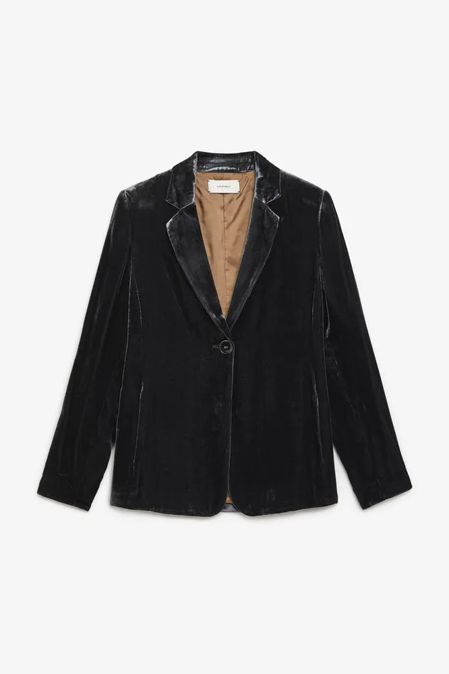 Women Malparmi Jackets Fluid Velvet Jacket Greige