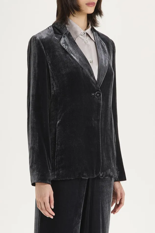 Women Malparmi Jackets Fluid Velvet Jacket Greige