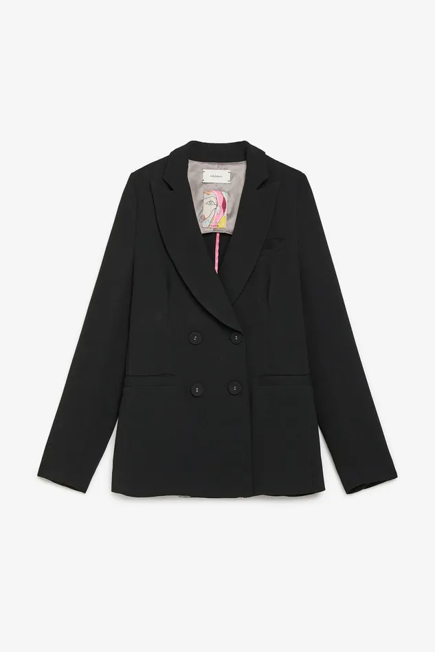 Women Malparmi Jackets Sabl Crepe Jacket Black